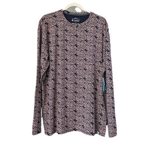 Coolibar UPF 50+ Men's Morada Everyday Long Sleeve T-Shirt XL Blue Pink‎ Floral